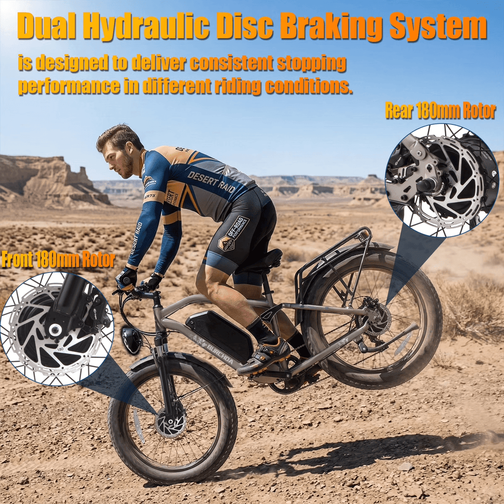 Electric Bike for Adults 5000W Dual Motor AWD 40MPH 210Nm Torque 52V 30Ah 90 Miles 26 Fat Tire Off Road E Mountain Bike Full Suspension Dual Hydraulic Brakes UL2849 Electric Bicycles Electric Bikes