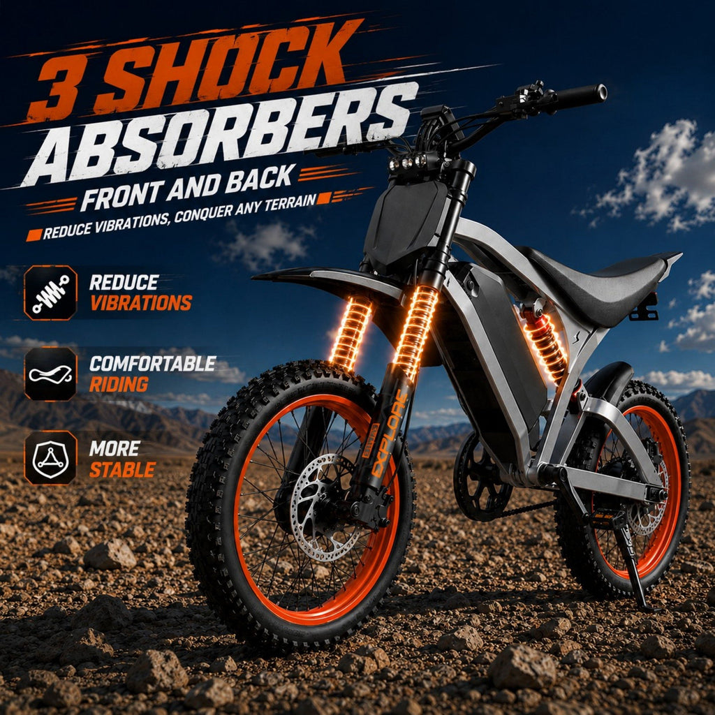 MOCRXO J300 Electric Bike for Adults, 20*4.0 Fat Tire E-Mountain Bicycle,Peak 1000W Motor 48V 18Ah 7-Speed E-Bike UL2849, LCD Display Electric Bikes