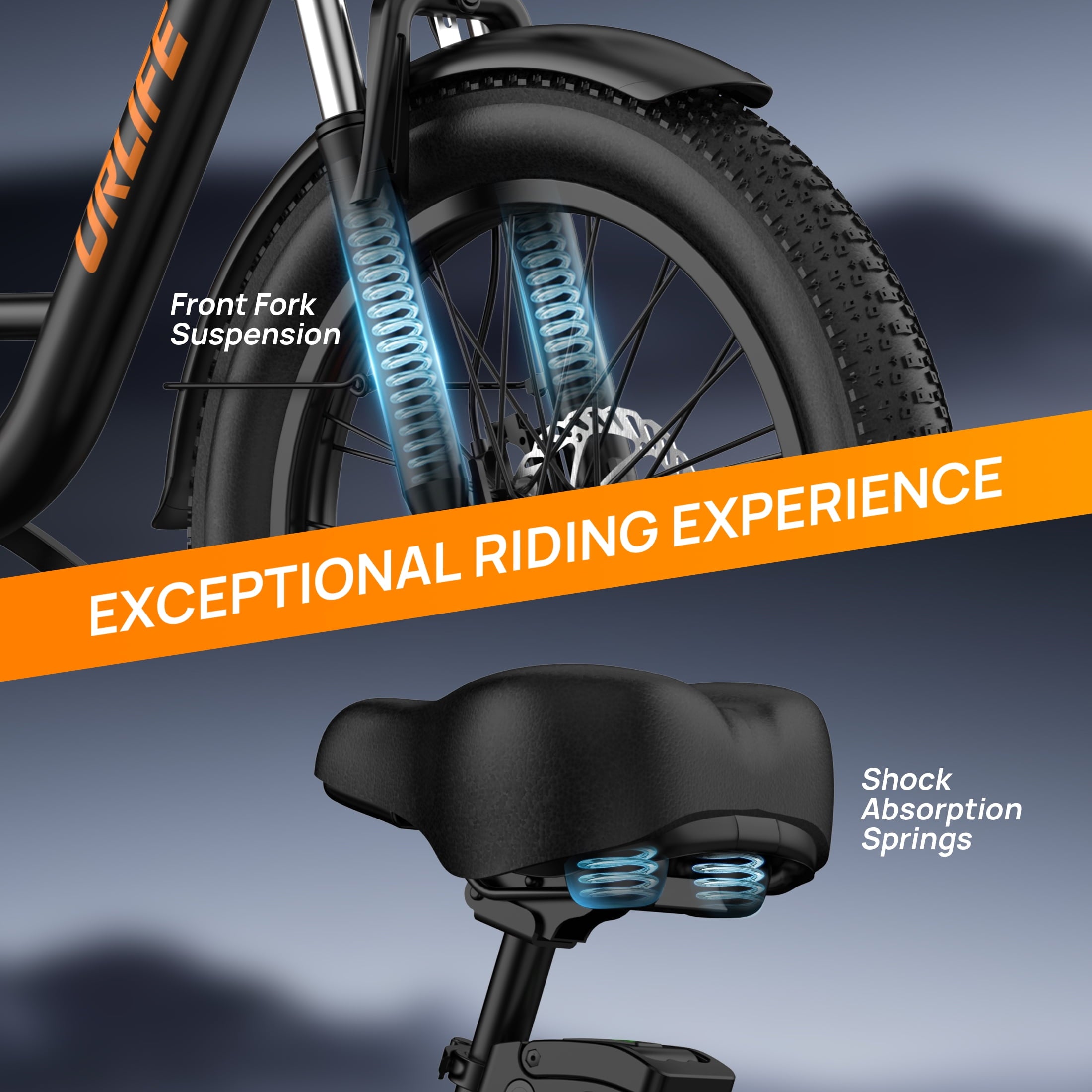 URLIFE 3.0 Fat Tire Ebike, 20 Electric Bicycles for Adult, 750W Peak Motor, 48V 13AH Remobavle Battery, 7-Speed Commuting Ebike, UL2849-Black Electric Bikes