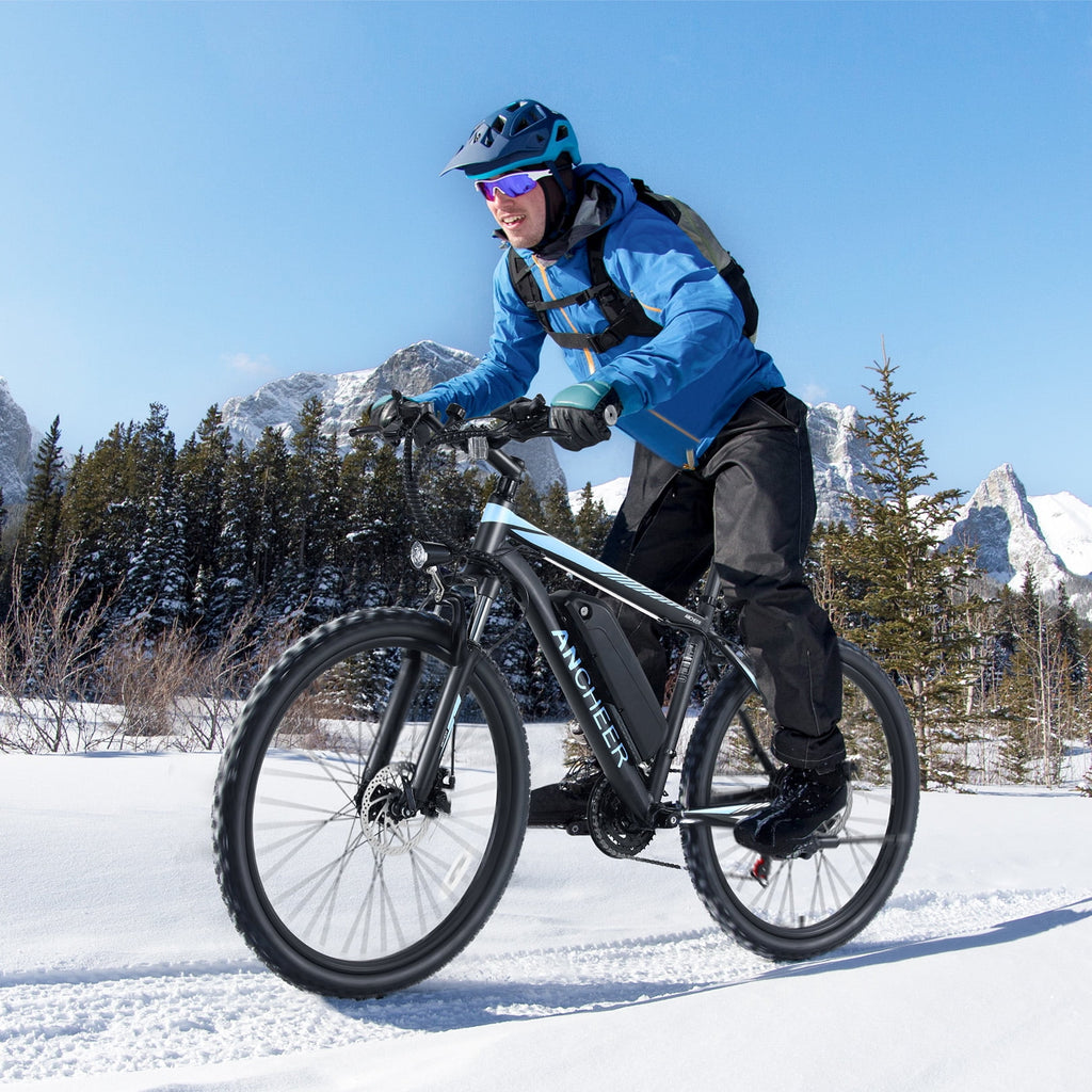 ANCHEER Electric Bike ,26 Electric Bike for Adults Electric Bicycles, 500W Electric Mountain Bike, 48V Commuter Ebike 48V Battery Ebike UL 2849, Lockable Suspension Fork, Shimano 21 Speed Electric Bikes