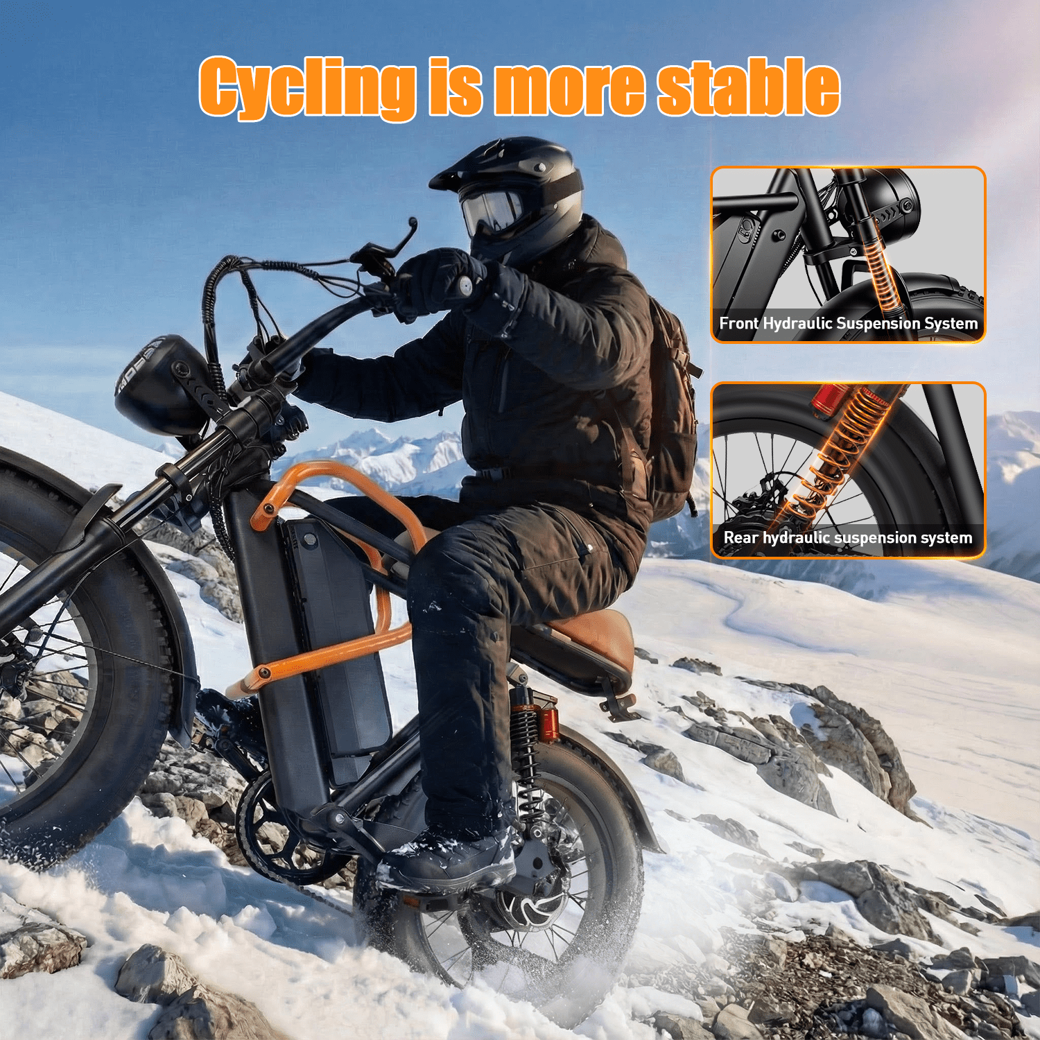 Bycyla Electric Bike for Adults, Peak 1500W 30MPH, 48V 20Ah Electric Bicycle, Full Suspension, 7-Speed,50 Miles Long Range, E Mountain Bike,UL2849 Electric Bikes