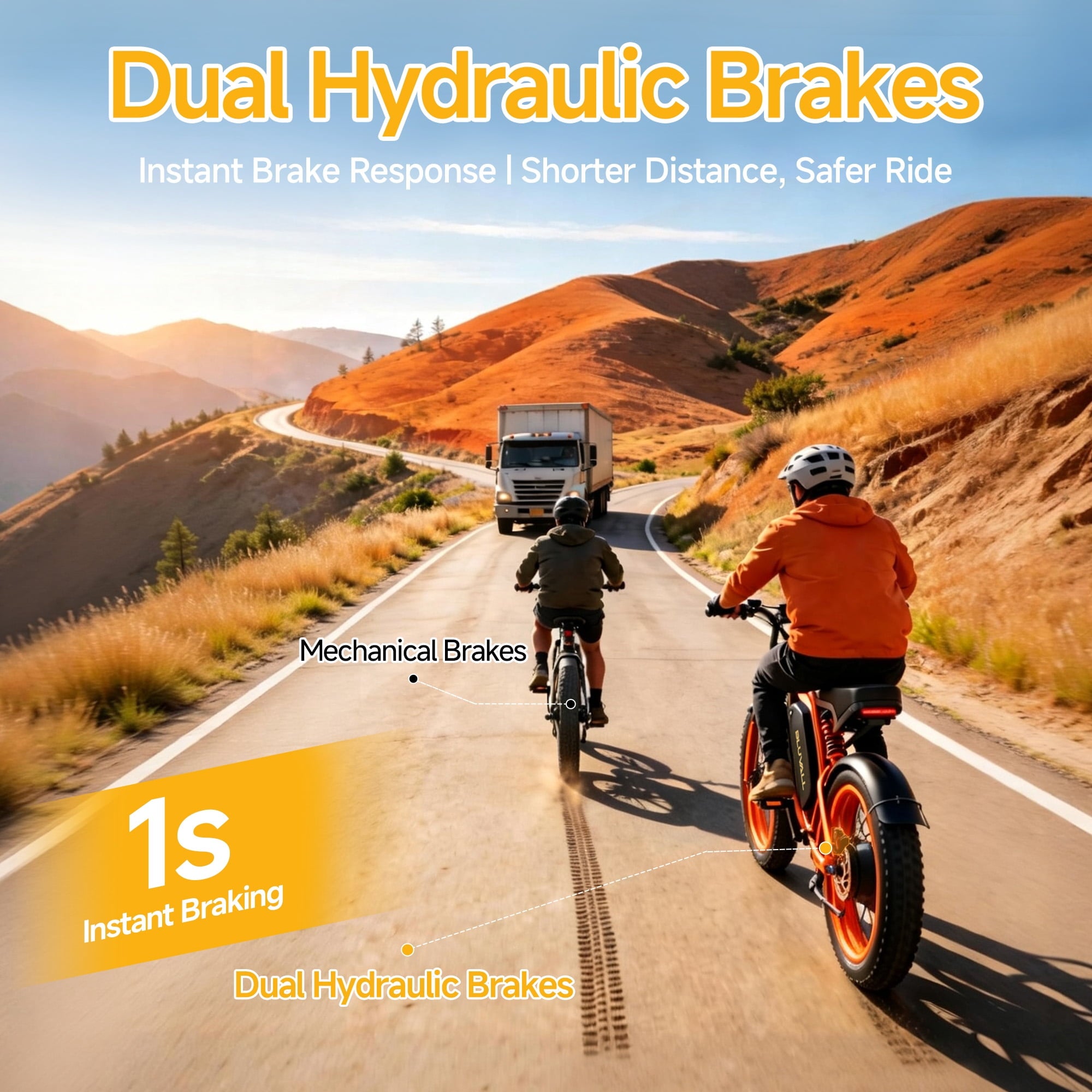 Bluvall 20'' Fat Tire Electric Mountain Bike for Adults,Peak 1000W 48V 16Ah,31MPH High-Speed,All-Terrain E-Bike with Full Suspension for Trail & Off-Road Riding UL2849 Electric Bikes