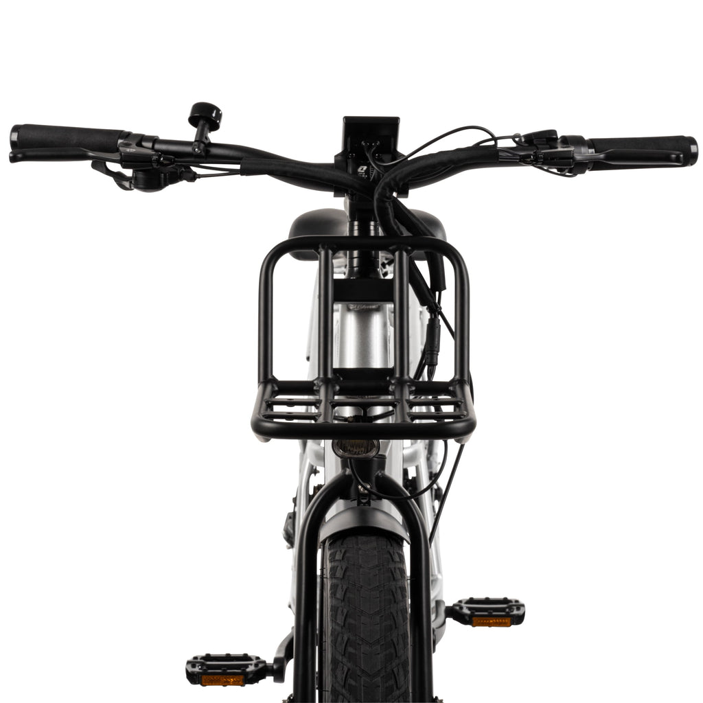 Buzz 24 Beekeeper 48V Electric Cargo Bike, Fits Riders 60+, Silver, Adult, Unisex Electric Bikes