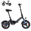 Bodywel Electric Bike for Adults, Electric Bicycle with 36V 10Ah Battery, 14 Folding Ebike, Peak 500W Motor, Mini E Bikes for Urban Commuter, UL2849 Electric Bikes