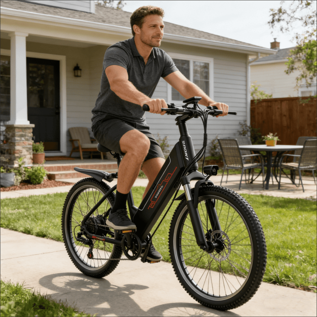 F26-1500W Off-Road Electric Bike, 26 Tire 55 Miles Electric Bike ,48V 10.5 Internal Battery (Removable), Top Speed 30MPH, Electric Mountain Bike Beach Bike, Professional 7 Speed UL2849 Electric Bikes