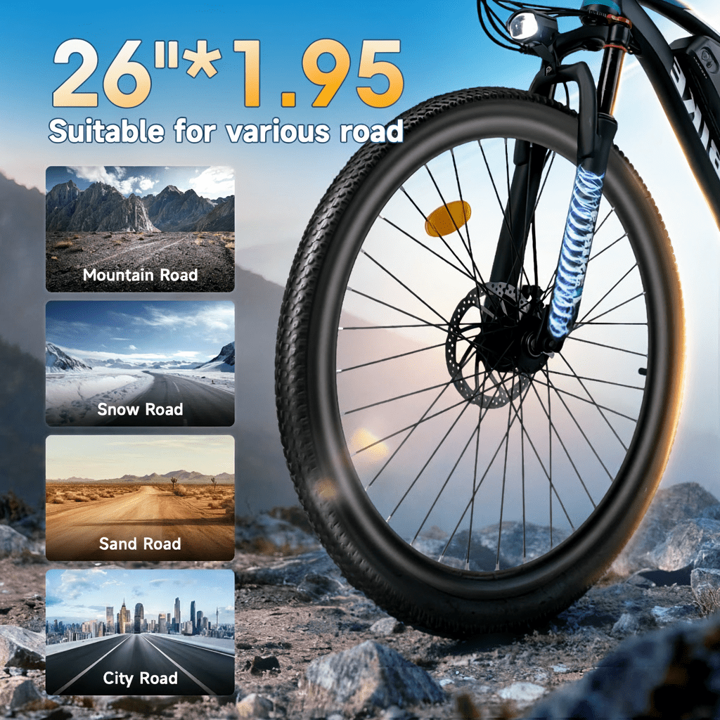 26 Electric Bike for Adults, ebike 750W Peak Power Motor, 25MPH 35Miles Electric Mountain Bike with 432Wh 12Ah Removable Battery, 7-Speed,UL 2849 Electric Bikes