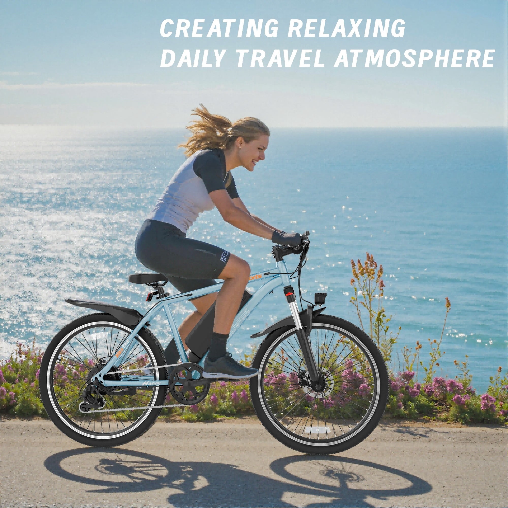 Electric Bike for Adults, 26'' Up to 50 Miles 22MPH Electric Mountain Bike with 48V 430W Removable Battery UL2849 (Blue) Electric Bikes