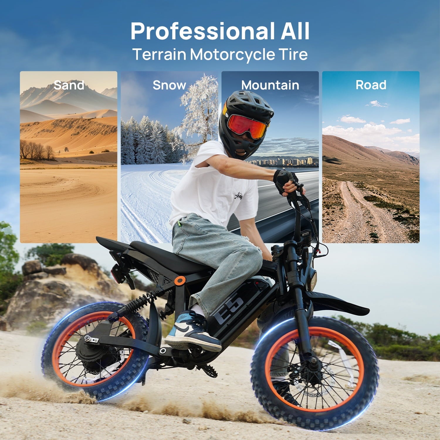 Tie Tie Electric Bike for Adults & Teens, Fat Tire E-Mountain Bicycle,Peak 1500W Motor 48V 20Ah 7-Speed EBike UL2849, LCD Display with NFC Unlock Electric Bikes