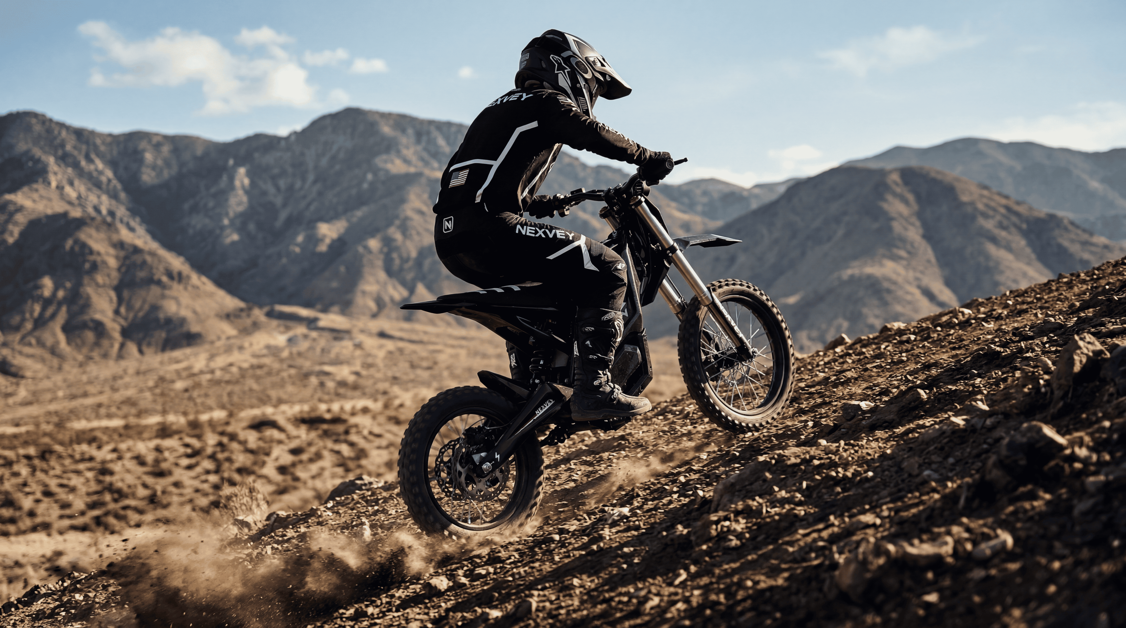 NEXVEY FLASH Electric Dirt Bike with Helmet(Size M) for Teens & Adults 13+, 4000W Peak Electric Motorcycle, 48V 22.5Ah UL2272 Battery, 35MPH Max Speed, Dual Suspension Off Road Ebike Electric Bikes