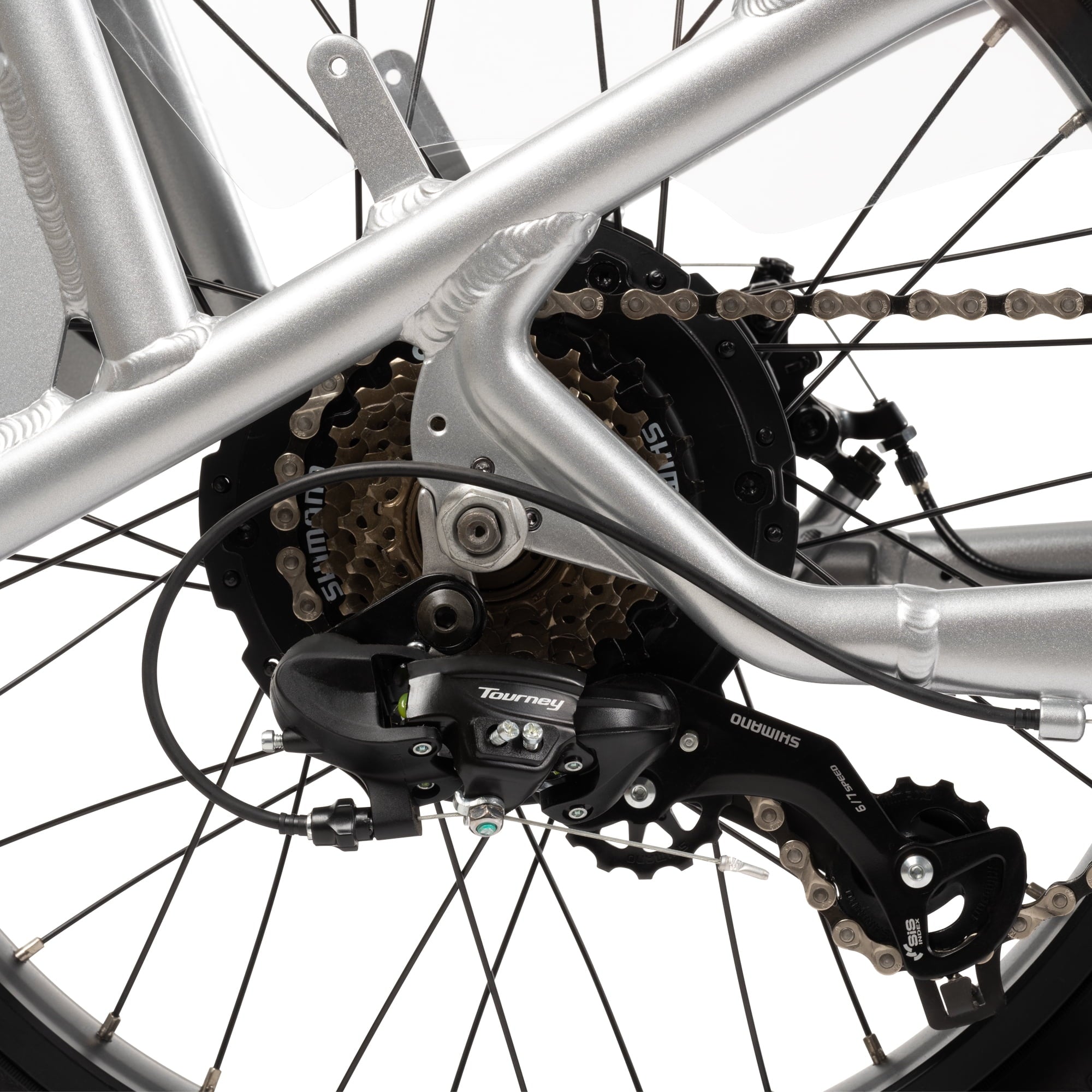 Buzz 24 Beekeeper 48V Electric Cargo Bike, Fits Riders 60+, Silver, Adult, Unisex Electric Bikes